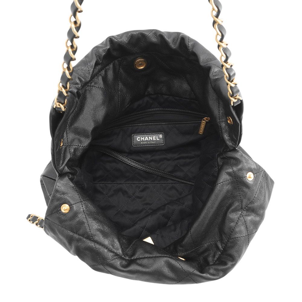 Chanel Handbag 22 Quilted Small Caviar Leather Black — view 5