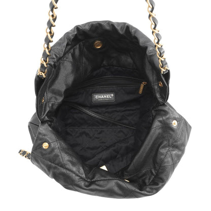 Chanel Handbag 22 Quilted Small Caviar Leather Black — view 5