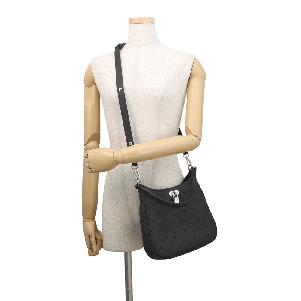 Louis Vuitton Shoulder Bag Monogram Mahina All Around PM 3way Black — view 6