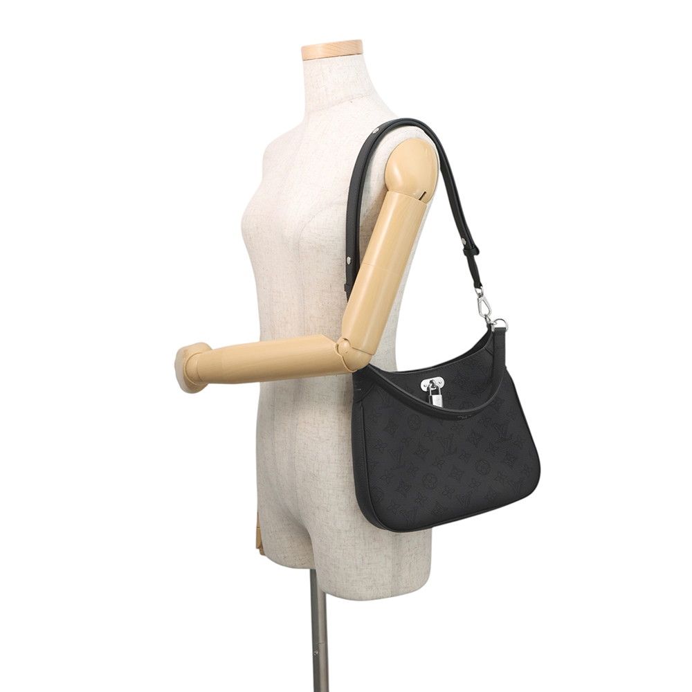 Louis Vuitton Shoulder Bag Monogram Mahina All Around PM 3way Black — view 5