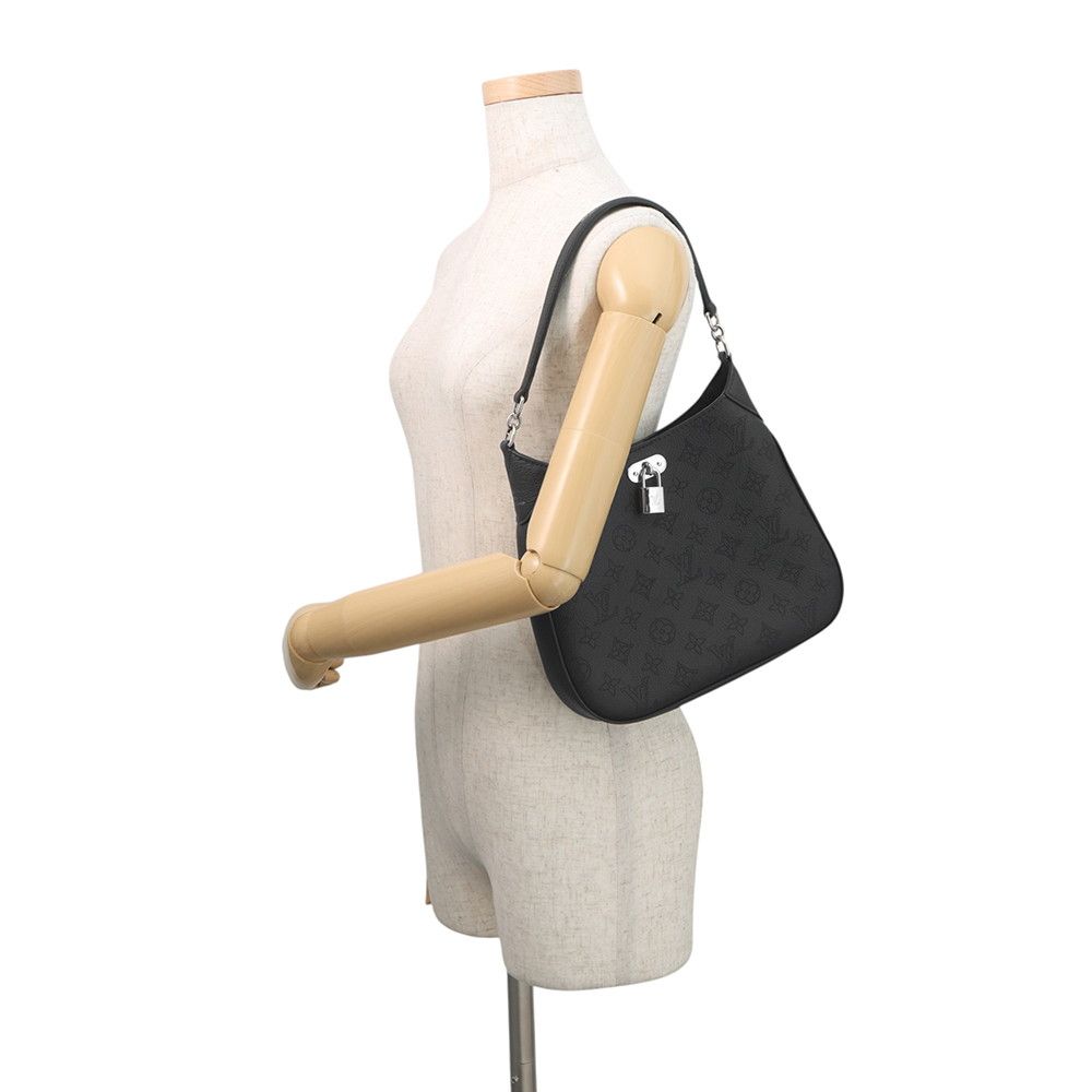 Louis Vuitton Shoulder Bag Monogram Mahina All Around PM 3way Black — view 4