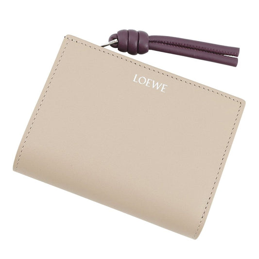 Loewe Bifold Wallet Knot Compact Shiny Napaca Leather Bicolor