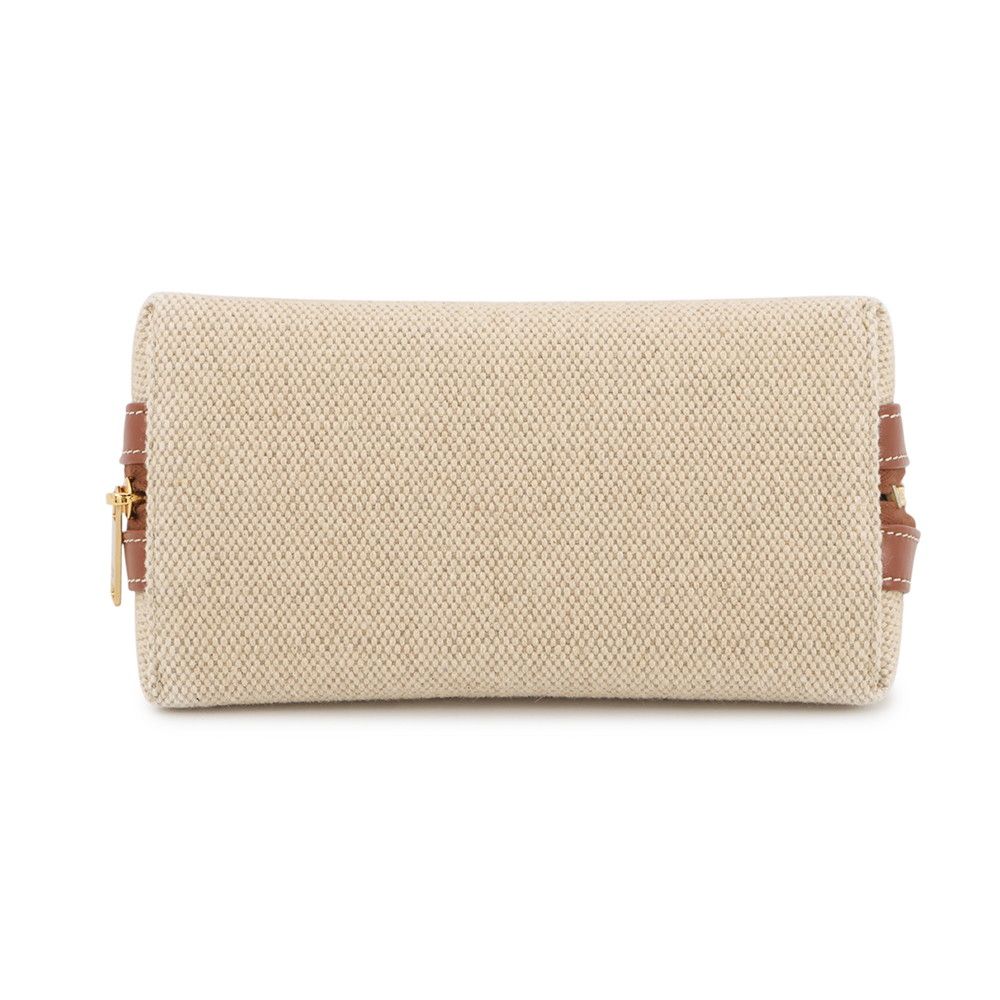 Celine Pouch Triomphe Cosmetic Canvas Leather Case — view 3