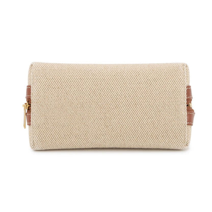 Celine Pouch Triomphe Cosmetic Canvas Leather Case — view 3