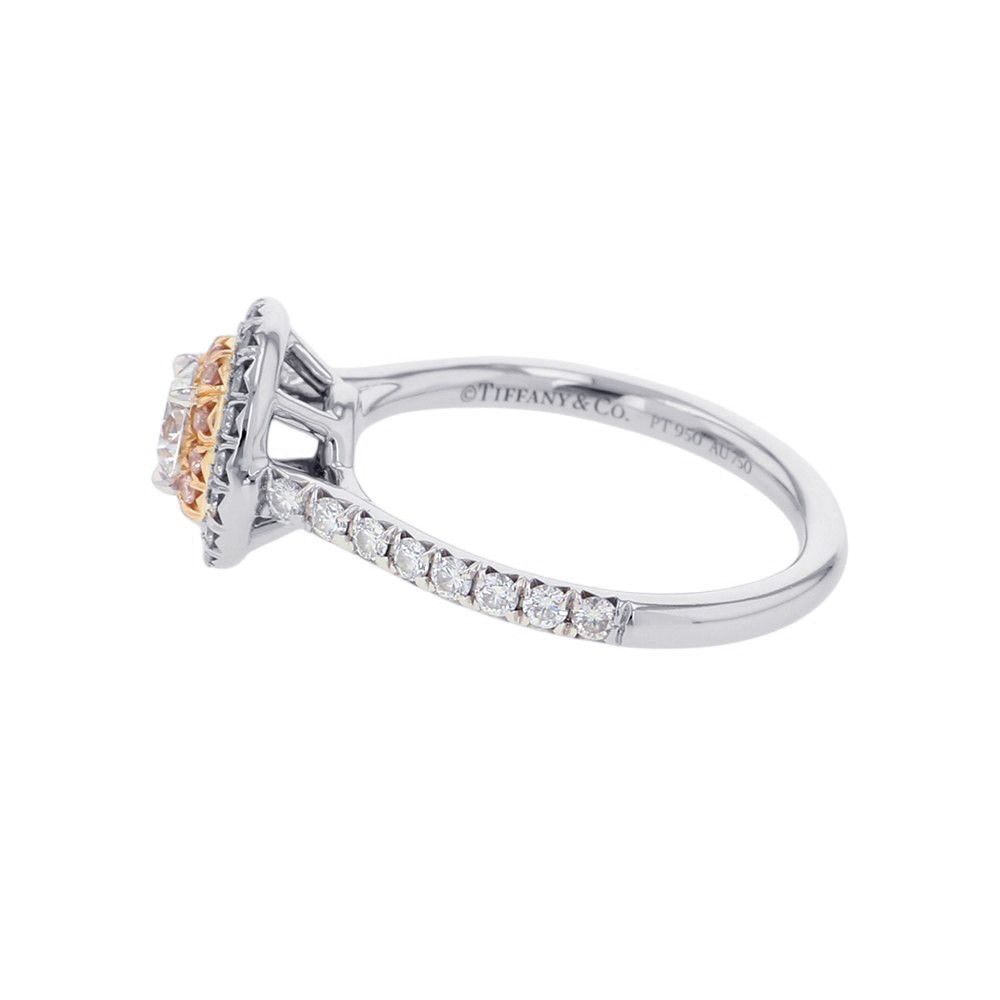 Tiffany & Co Ring Solesto Engagement Pink Diamond Medium Stone 18k Yellow Gold — view 2