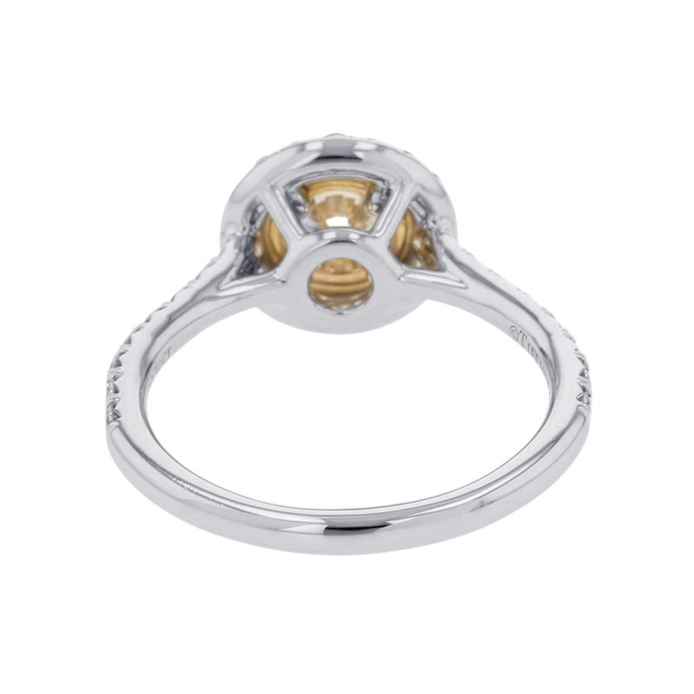 Tiffany & Co Ring Solesto Engagement Pink Diamond Medium Stone 18k Yellow Gold — view 3