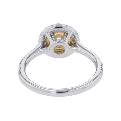 Tiffany & Co Ring Solesto Engagement Pink Diamond Medium Stone 18k Yellow Gold — view 3