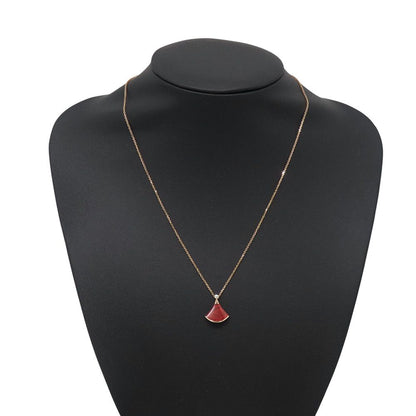 Bvlgari Necklace Diva Dream Carnelian Diamond 18k Pink Gold Pendant — view 4