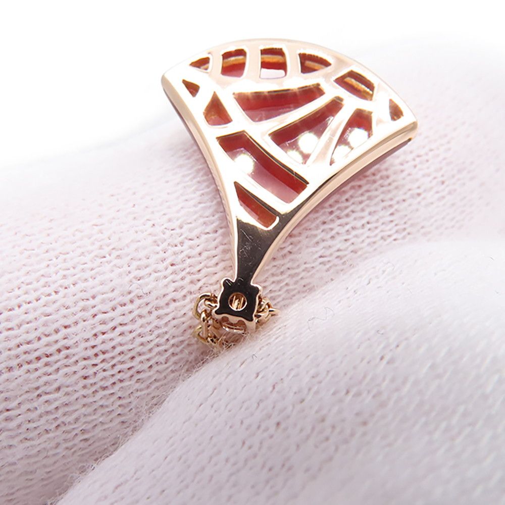 Bvlgari Necklace Diva Dream Carnelian Diamond 18k Pink Gold Pendant — view 7