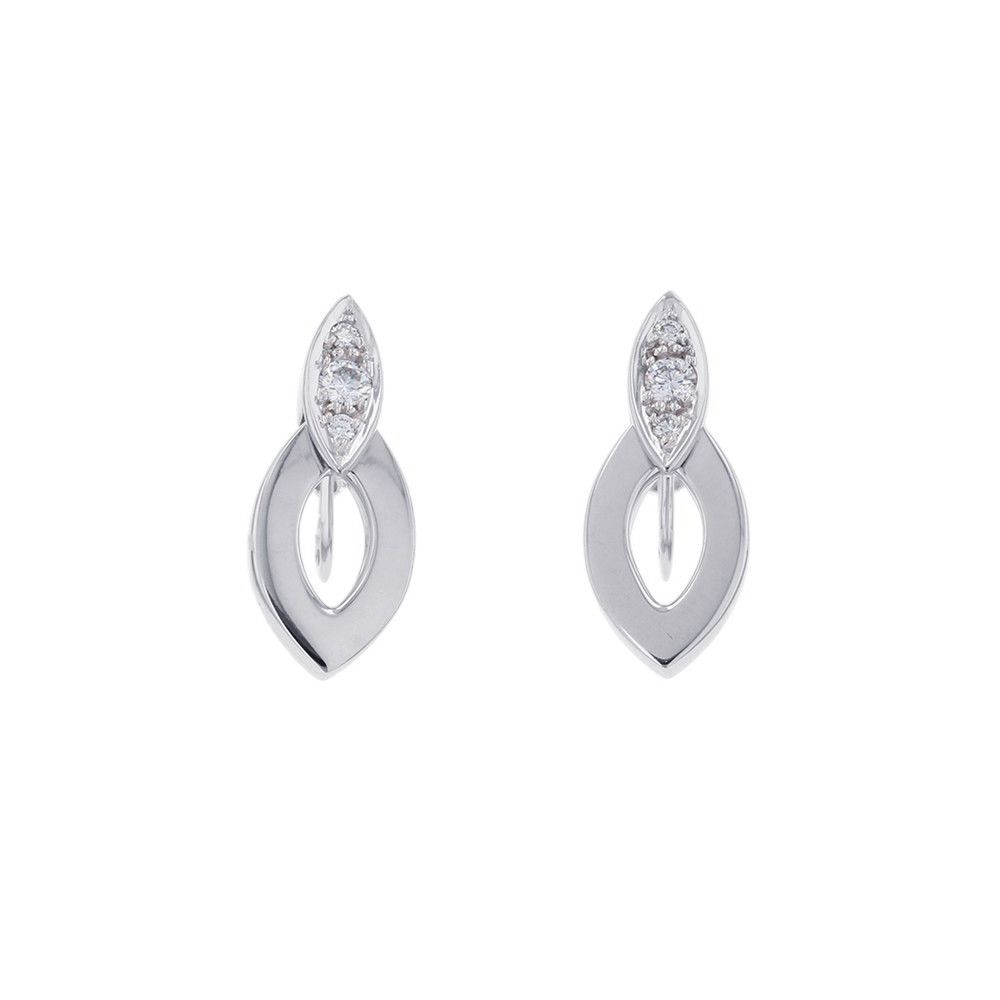 Cartier Earrings Dear Dea Diamond 18k White Gold