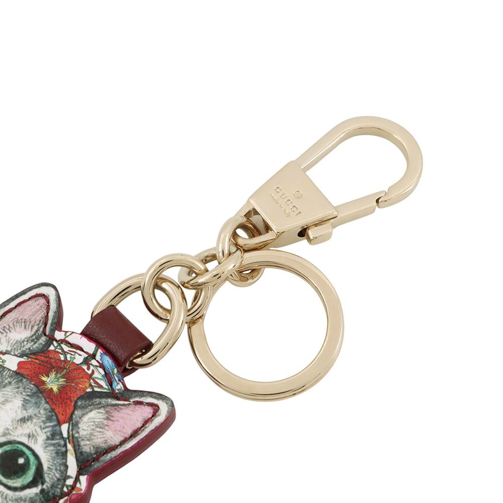 Gucci Bag Charm Yuko Higuchi Cat GG Supreme Key Holder Cat — view 4