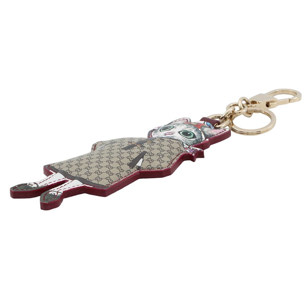 Gucci Bag Charm Yuko Higuchi Cat GG Supreme Key Holder Cat — view 2
