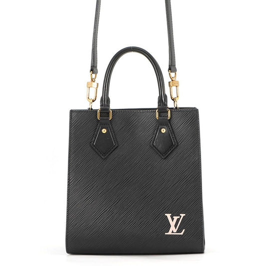 Louis Vuitton Epi Sac Plat BB 2-Way Shoulder Bag Black