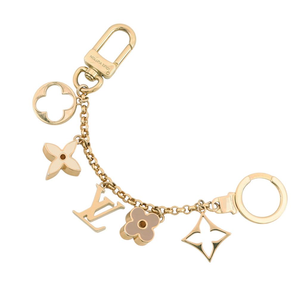 Louis Vuitton Bag Charm Chain Fleur Monogram Key Holder