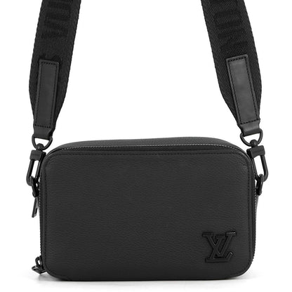 Louis Vuitton Shoulder Bag Gray Necklace Leather LV Aerogram Alpha Wearable