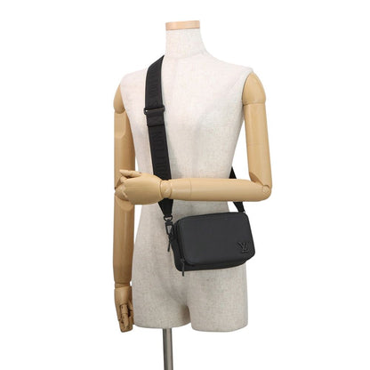 Louis Vuitton Shoulder Bag Gray Necklace Leather LV Aerogram Alpha Wearable — view 4