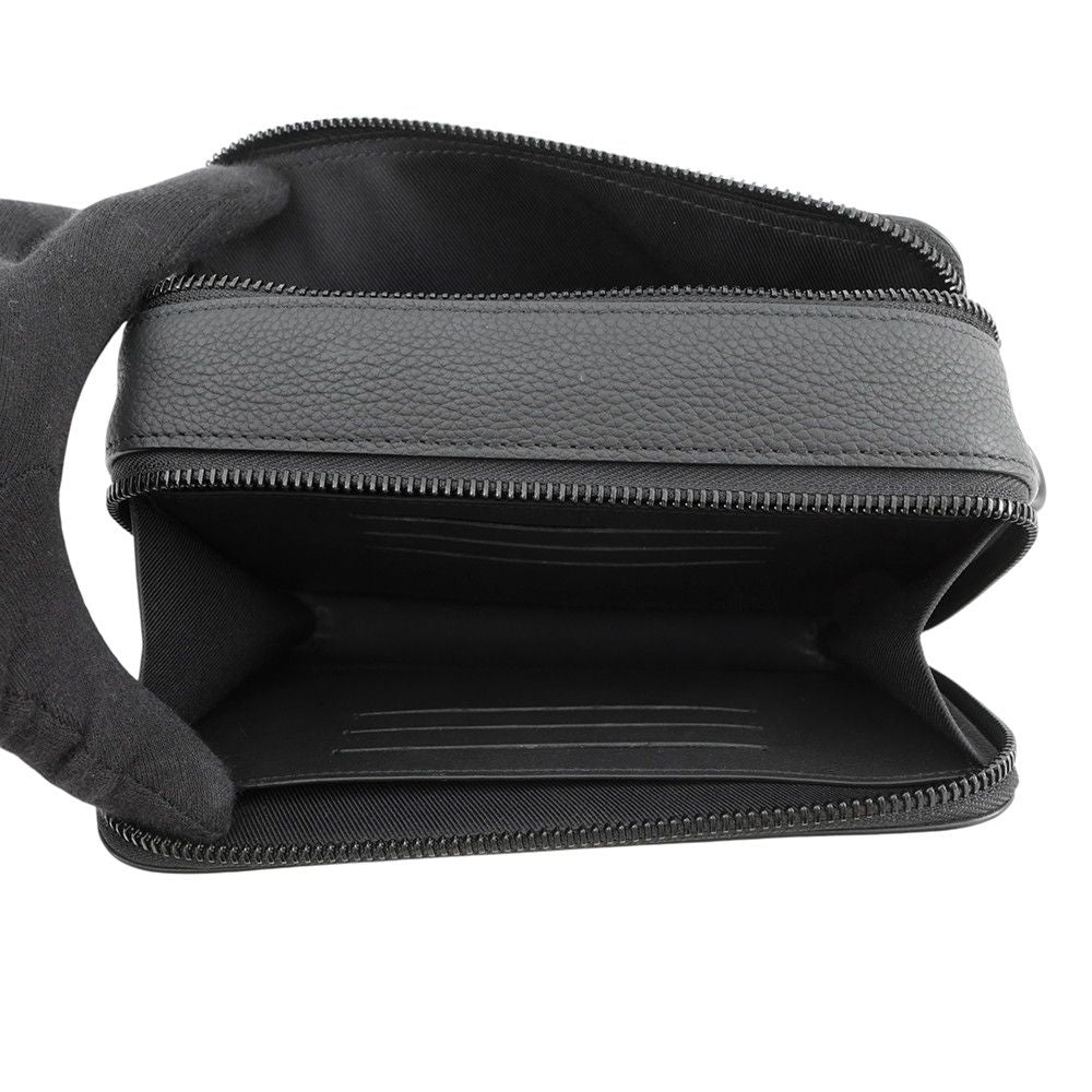 Louis Vuitton Shoulder Bag Gray Necklace Leather LV Aerogram Alpha Wearable — view 5