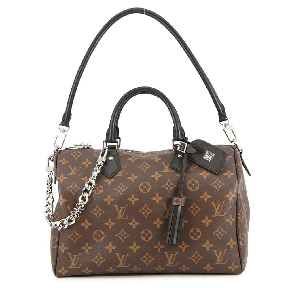 Louis Vuitton Handbag Monogram Speedy Bandouliere 30 Soft 2-Way Black