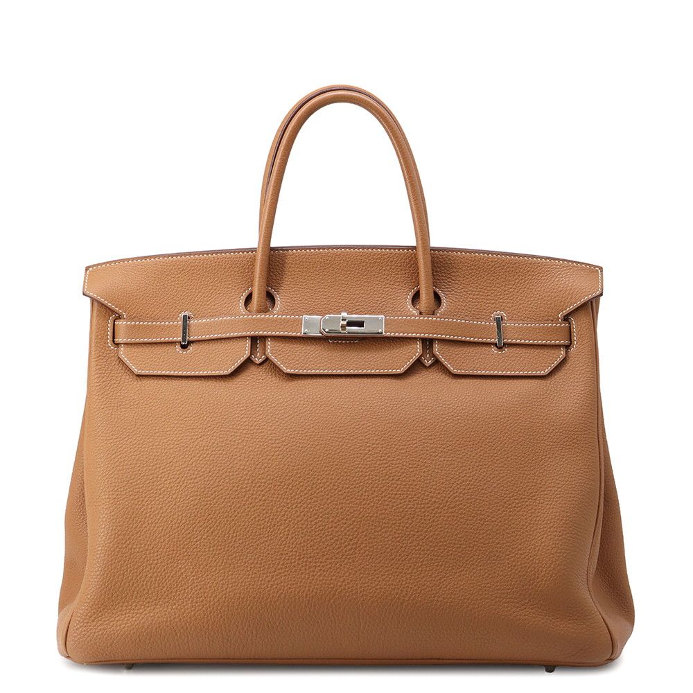 Hermes Birkin 40 Gold Silver Togo Handbag