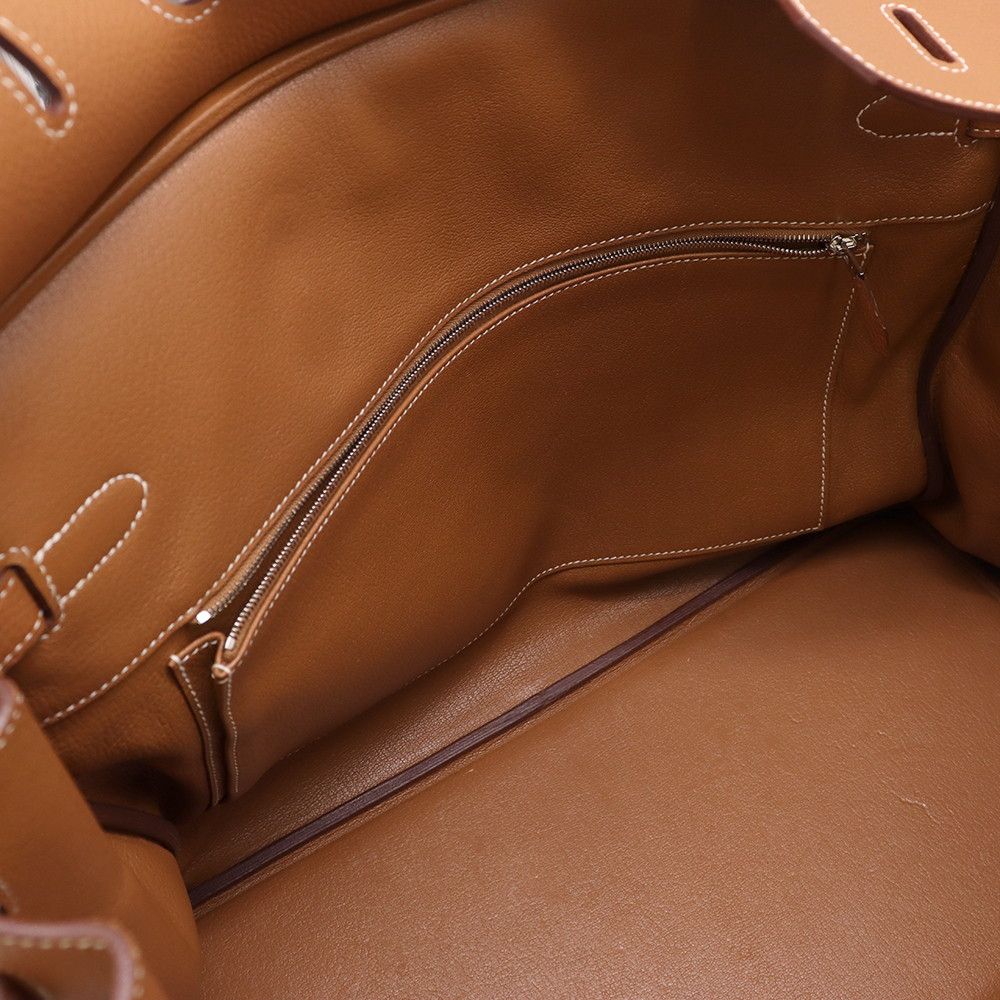 Hermes Birkin 40 Gold Silver Togo Handbag — view 7