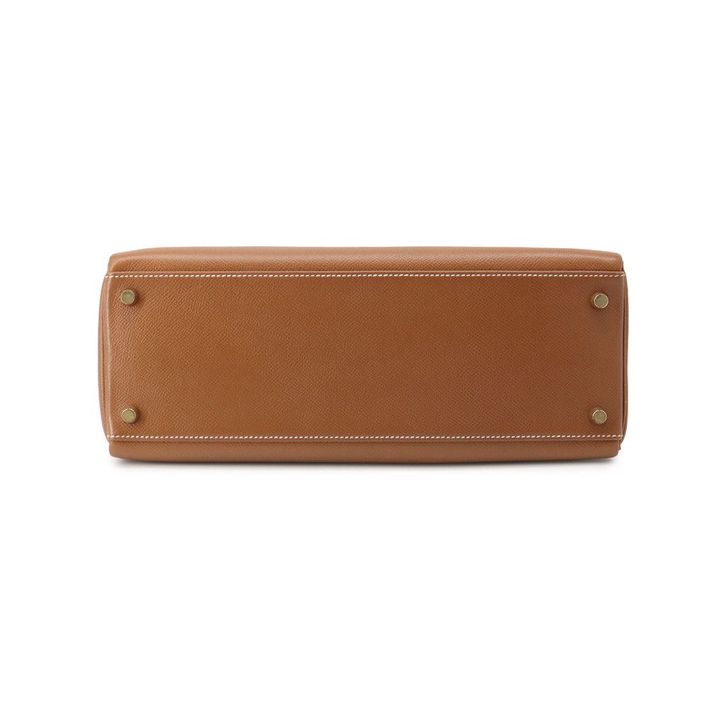 Hermes Handbag Kelly 32 Retourne Gold Courchevel 2-Way Bag — view 3