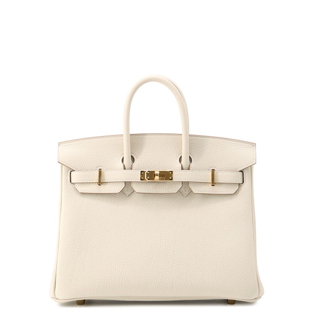 Hermes Birkin 25 Cles Gold Togo Handbag