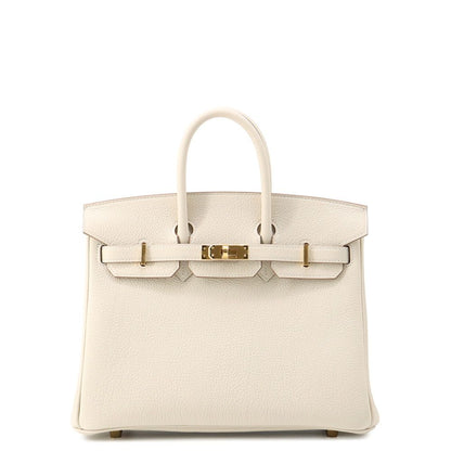Hermes Birkin 25 Cles Gold Togo Handbag