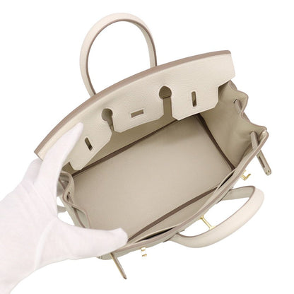 Hermes Birkin 25 Cles Gold Togo Handbag — view 5