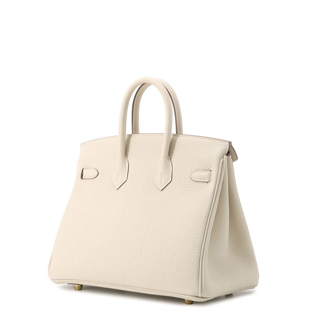 Hermes Birkin 25 Cles Gold Togo Handbag — view 2