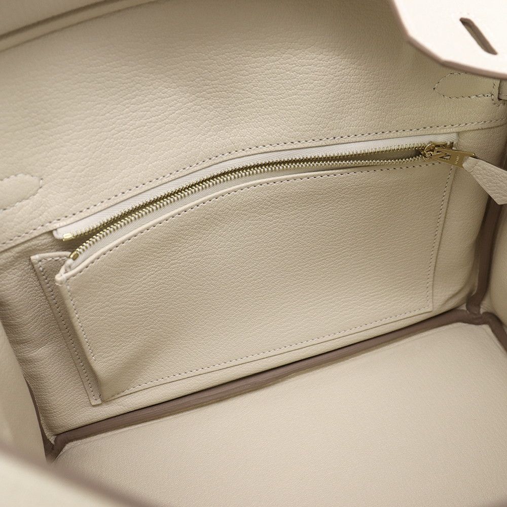 Hermes Birkin 25 Cles Gold Togo Handbag — view 7