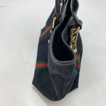 Gucci Tote Shoulder Bag GG Canvas Sherry Black — view 6