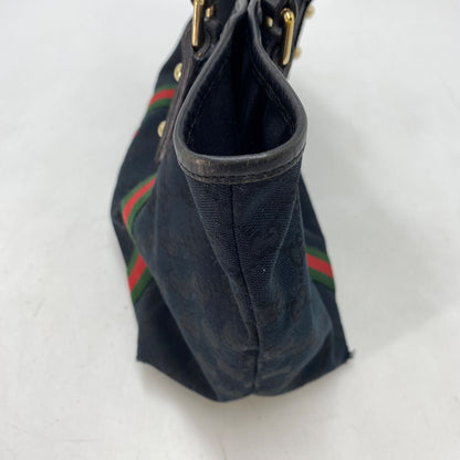 Gucci Tote Shoulder Bag GG Canvas Sherry Black — view 7