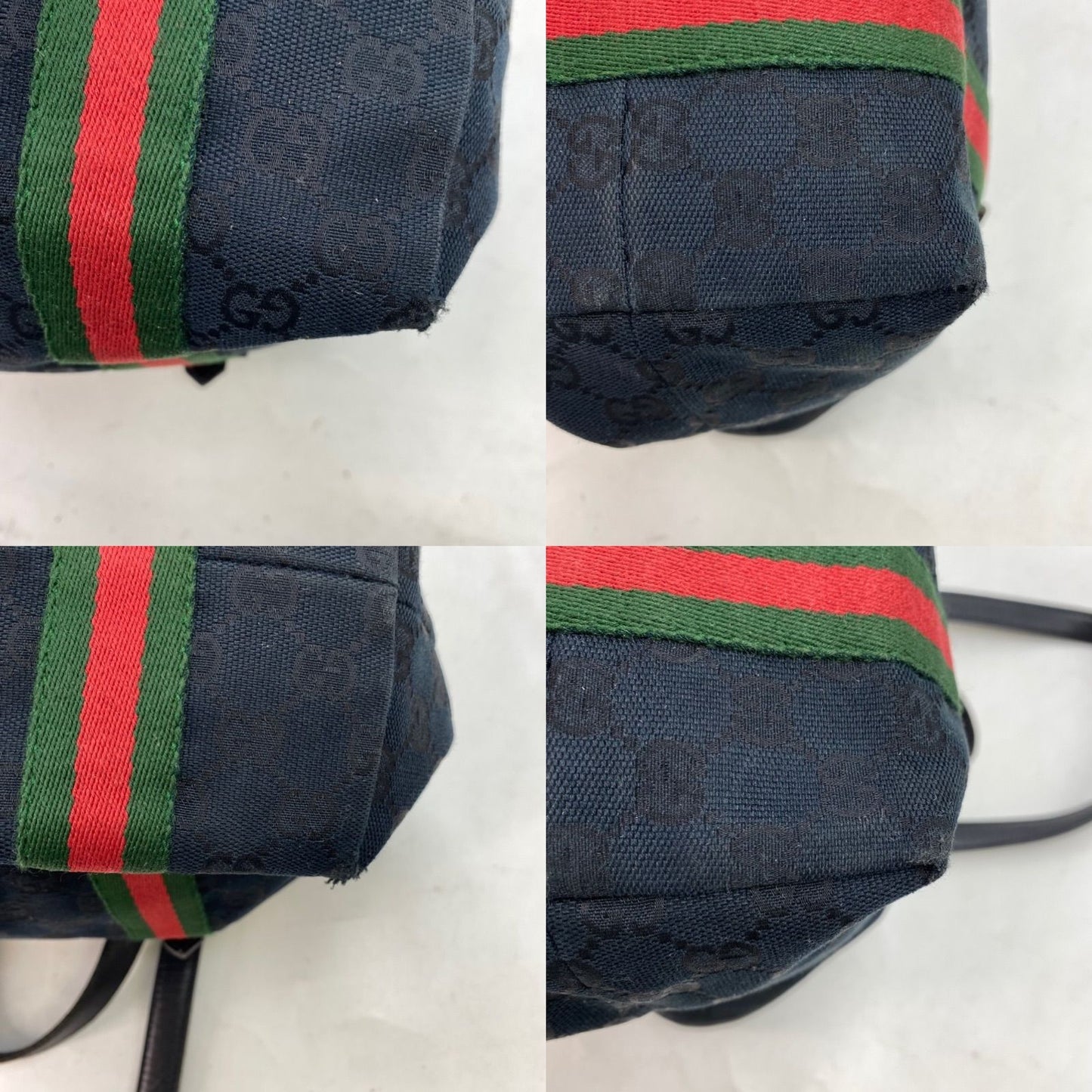 Gucci Tote Shoulder Bag GG Canvas Sherry Black — view 8
