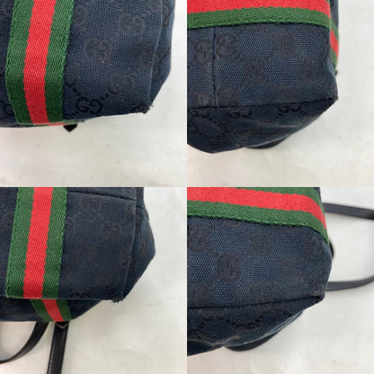 Gucci Tote Shoulder Bag GG Canvas Sherry Black — view 8