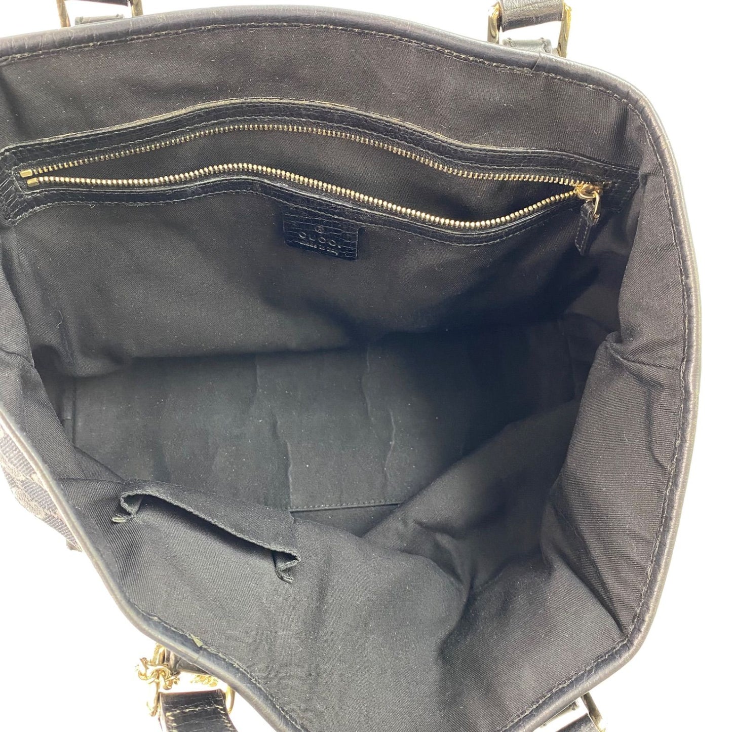 Gucci Tote Shoulder Bag GG Canvas Sherry Black — view 9