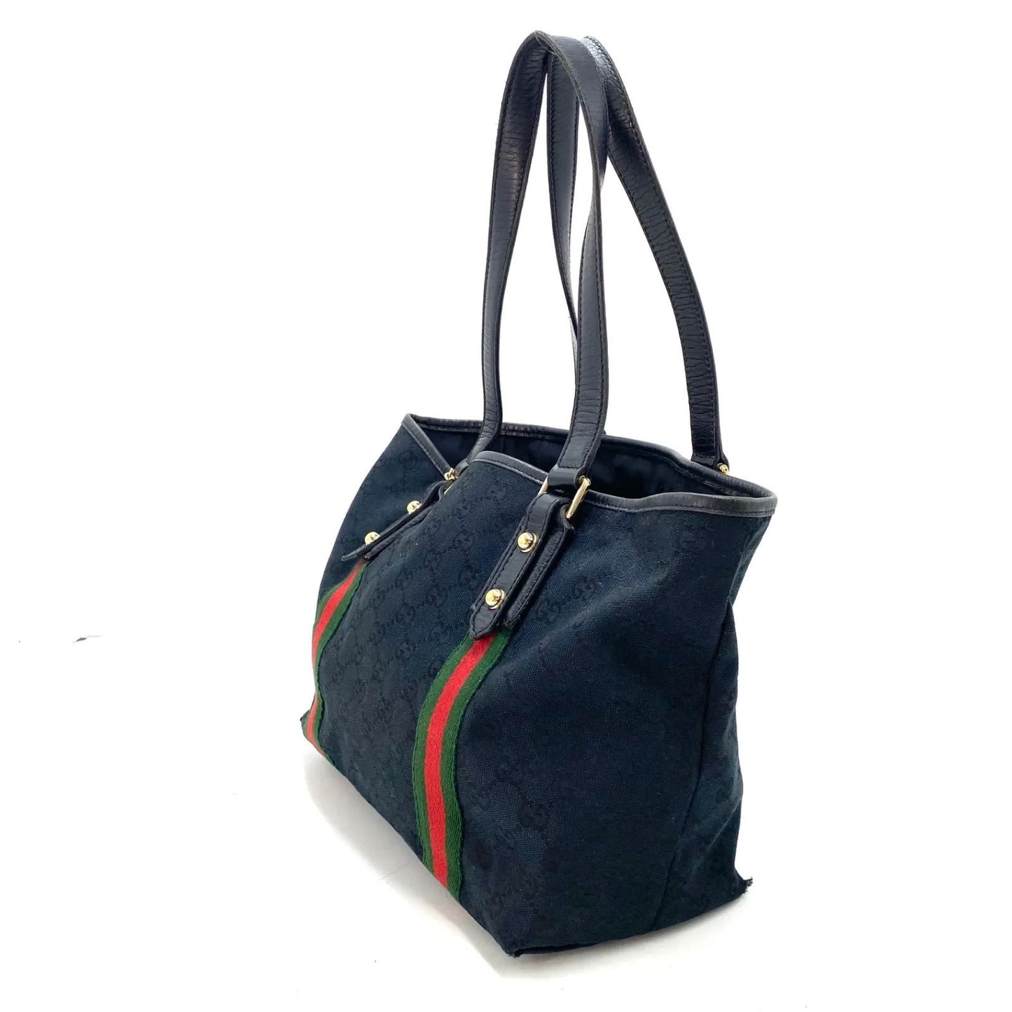 Gucci Tote Shoulder Bag GG Canvas Sherry Black — view 3