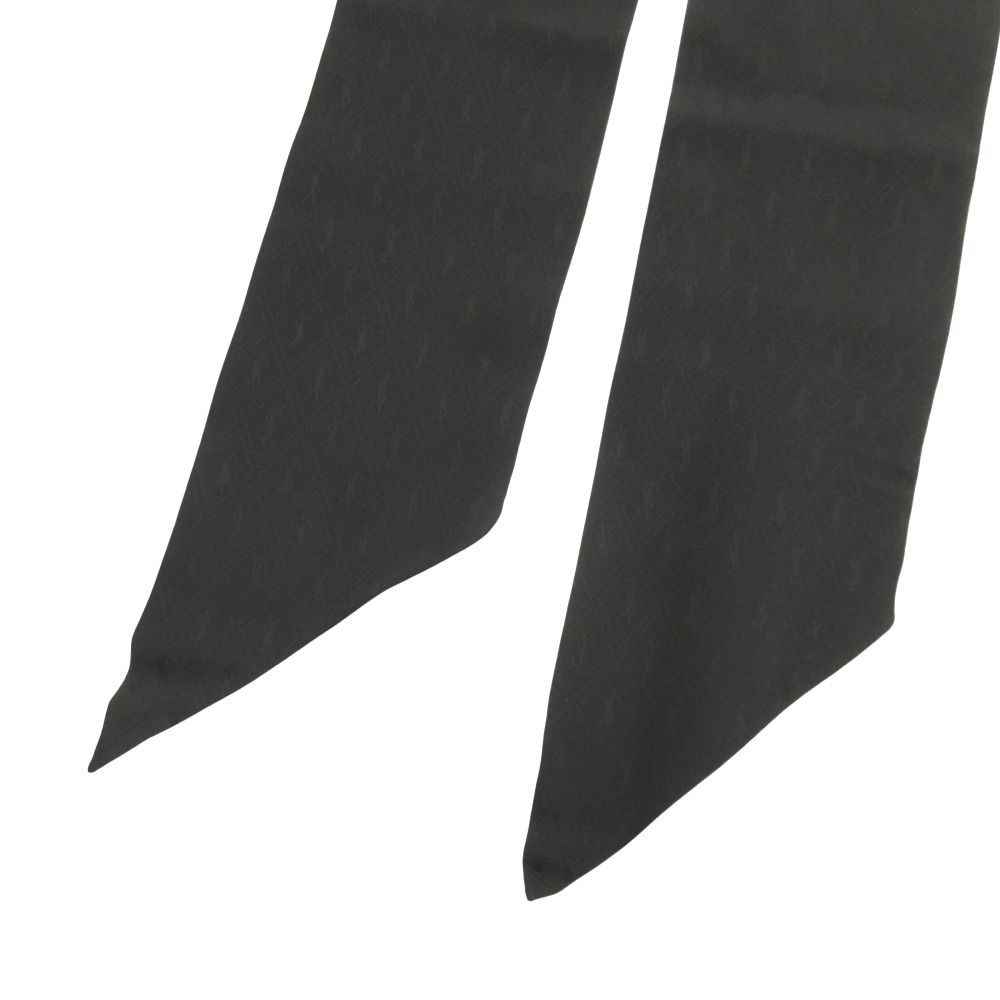 Saint Laurent Paris YSL Logo Silk Scarf Shawl Narrow 13 — view 2