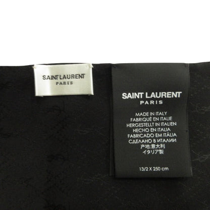 Saint Laurent Paris YSL Logo Silk Scarf Shawl Narrow 13 — view 5