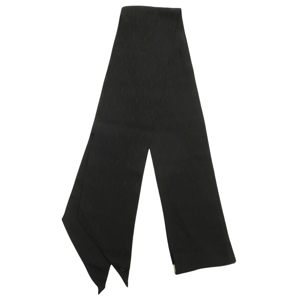 Saint Laurent Paris YSL Logo Silk Scarf Shawl Narrow 13