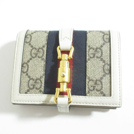 Gucci Jackie Compact Wallet Gray White LadySecond
