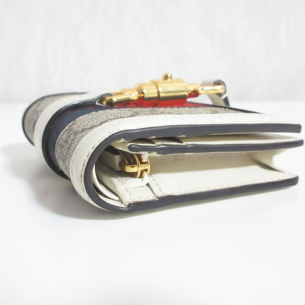 Gucci Jackie Compact Wallet Gray White LadySecond — view 3