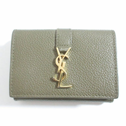 Saint Laurent Paris YSL Khaki LadySecond Wallet