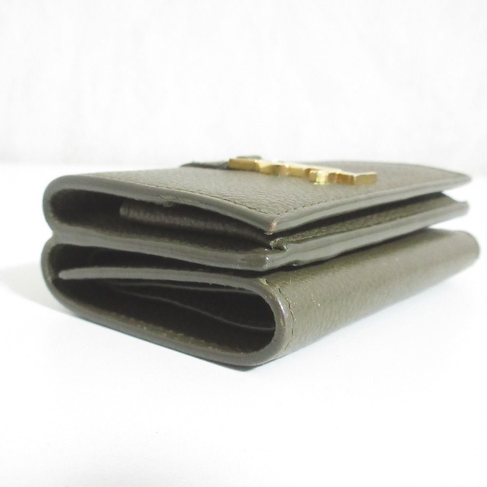 Saint Laurent Paris YSL Khaki LadySecond Wallet — view 3