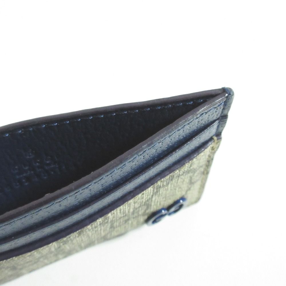 Gucci GG Spuri Card Case Beige Navy LadySecond — view 3
