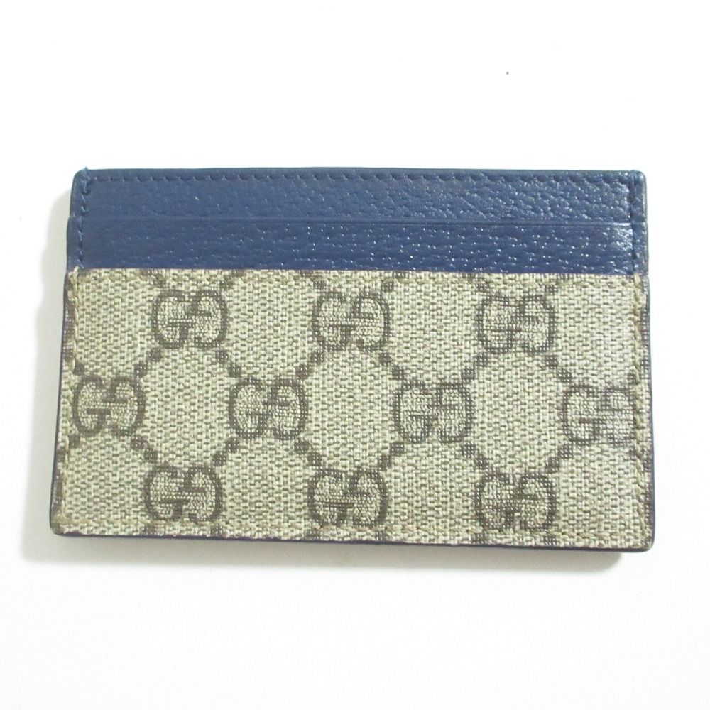 Gucci GG Spuri Card Case Beige Navy LadySecond — view 2