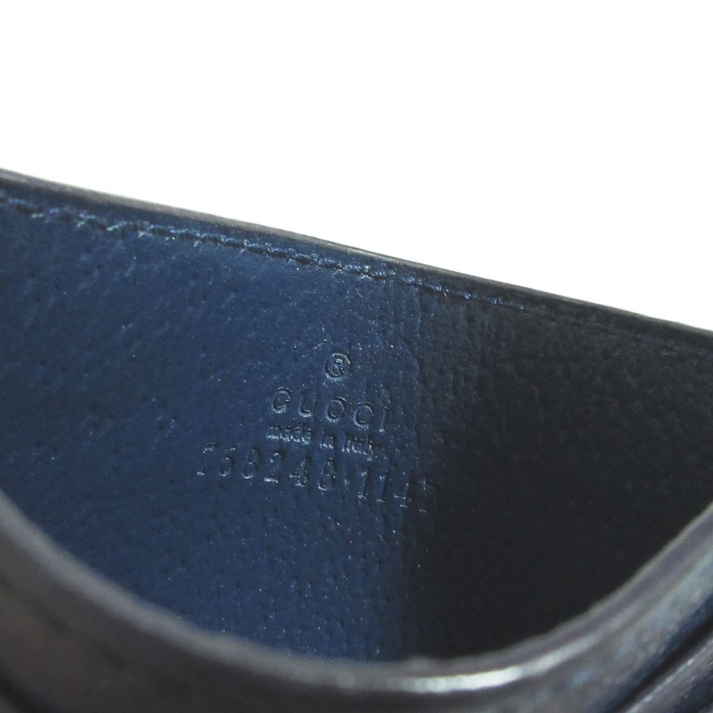 Gucci GG Spuri Card Case Beige Navy LadySecond — view 4