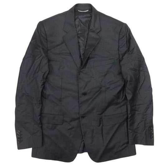 Dior Homme Dio Dejacket Ofdela 2 Single Breasted Buleather 46 Black
