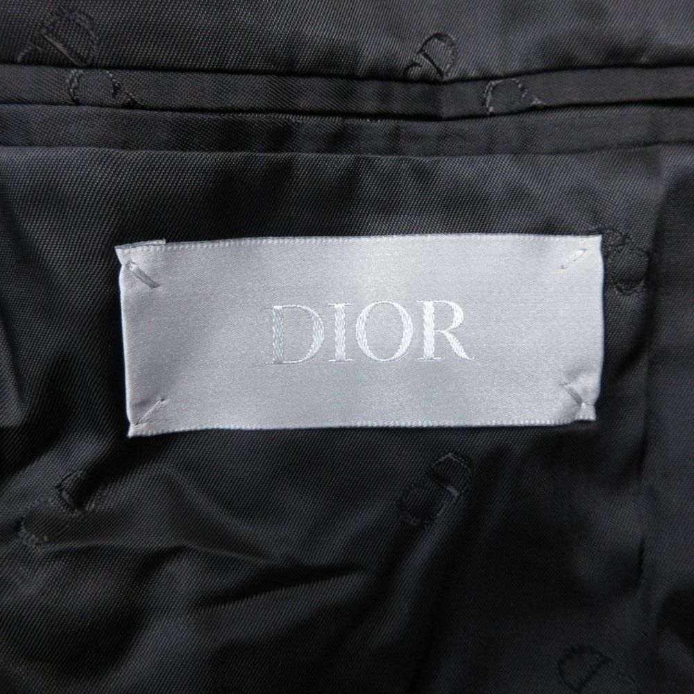 Dior Homme Dio Dejacket Ofdela 2 Single Breasted Buleather 46 Black — view 7