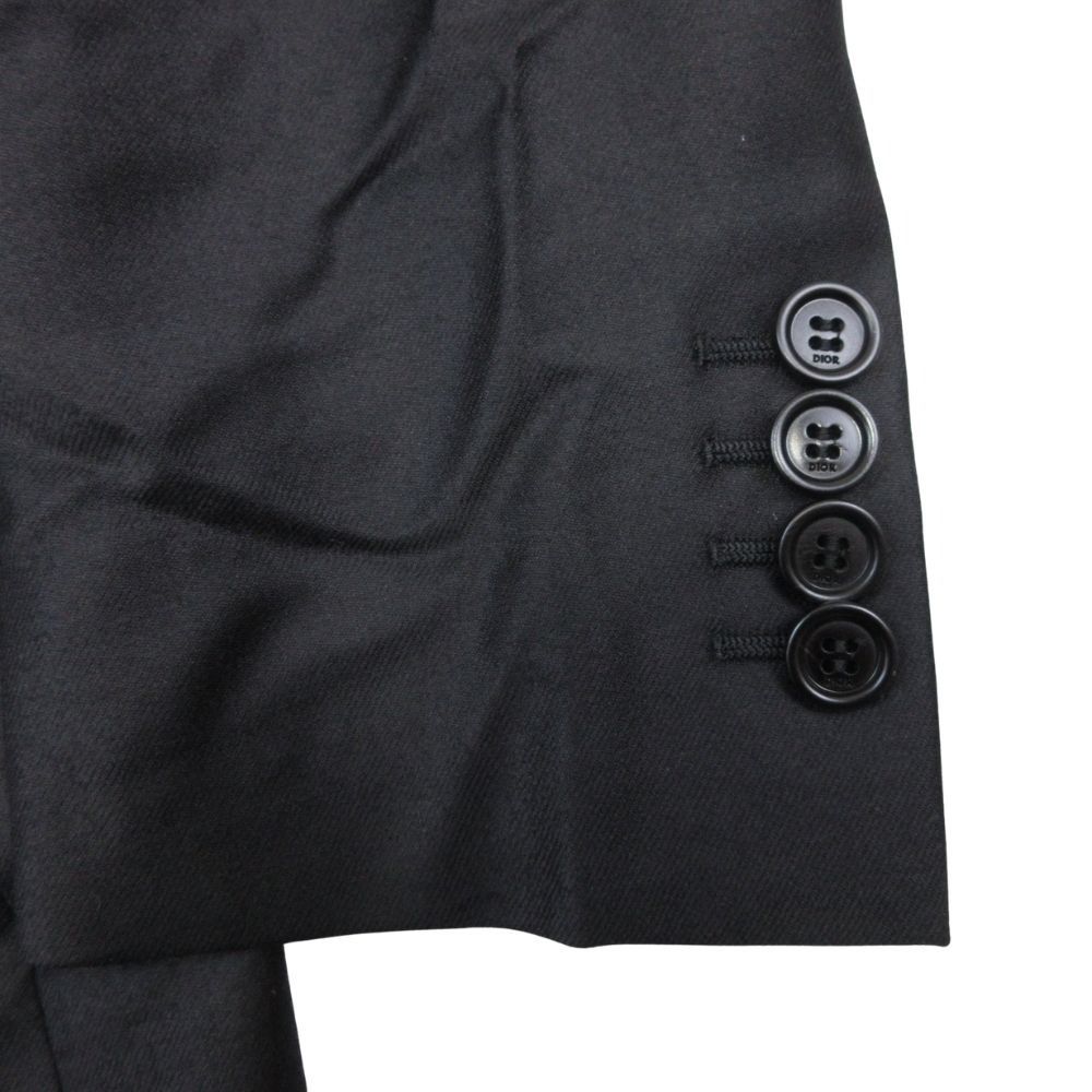 Dior Homme Dio Dejacket Ofdela 2 Single Breasted Buleather 46 Black — view 6