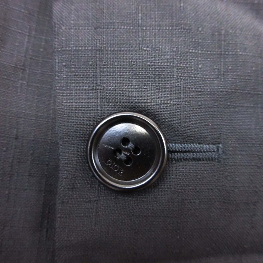 Dior Homme Dio Dejacket Ofdela 2 Single Breasted Buleather 46 Black — view 5